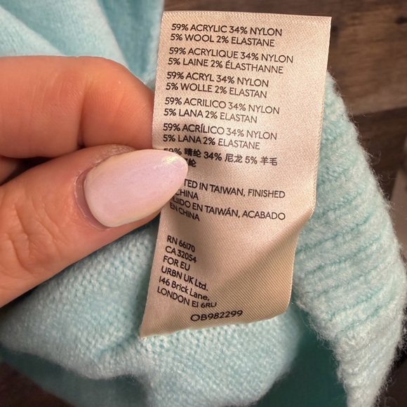 Free People Light Blue Turtleneck Sweater - Picture 4 of 8